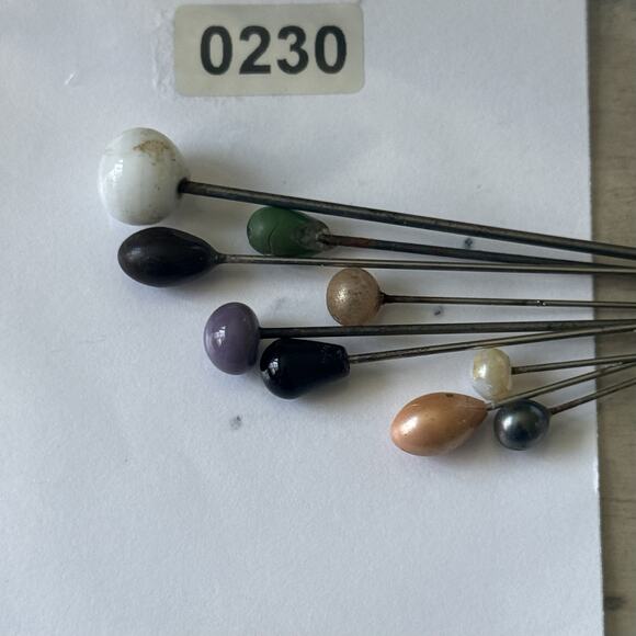 Vintage Stick Pins Lot of Nine Silver Tone 1.5” to 4.5” - Picture 11 of 11